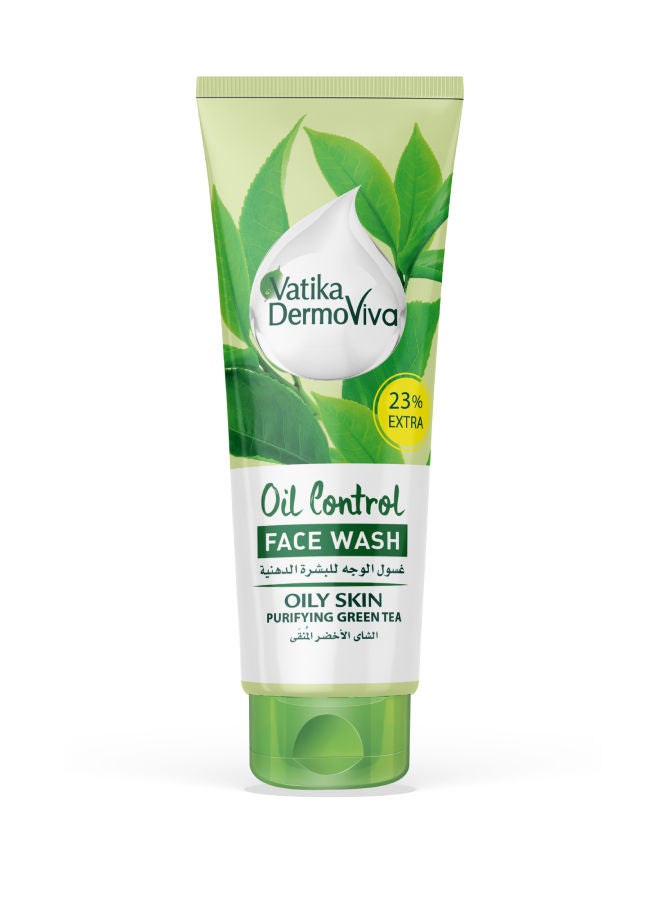 VATIKA - Dermoviva Oil Control Face Wash 150ml + 35ml | Purifying Green Tea | For Oily Skin (packaging may vary) 150 + 35ml - Image 1