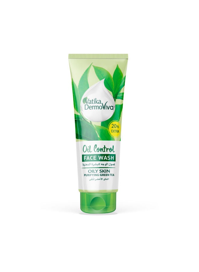 VATIKA - Dermoviva Oil Control Face Wash 150ml + 35ml | Purifying Green Tea | For Oily Skin (packaging may vary) 150 + 35ml - Image 1