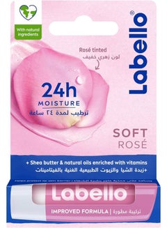 Labello LABELLO Lip Care, Moisturizing Lip Balm, Soft Rose, 4.8g 4.8grams  - Image 1