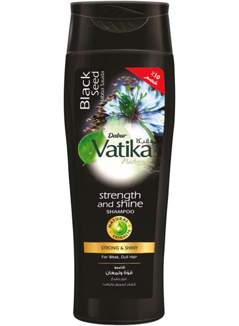 Vatika Naturals Blackseed (Habba Sauda) Shampoo | Natural Extracts | Strength & Shine | For Weak & Dull Hair 180ml