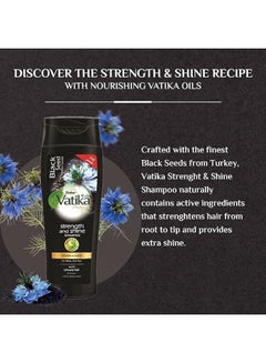 Dabur Vatika Naturals Blackseed (Habba Sauda) Shampoo | Natural Extracts | Strength & Shine | For Weak & Dull Hair 180ml  - Image 3