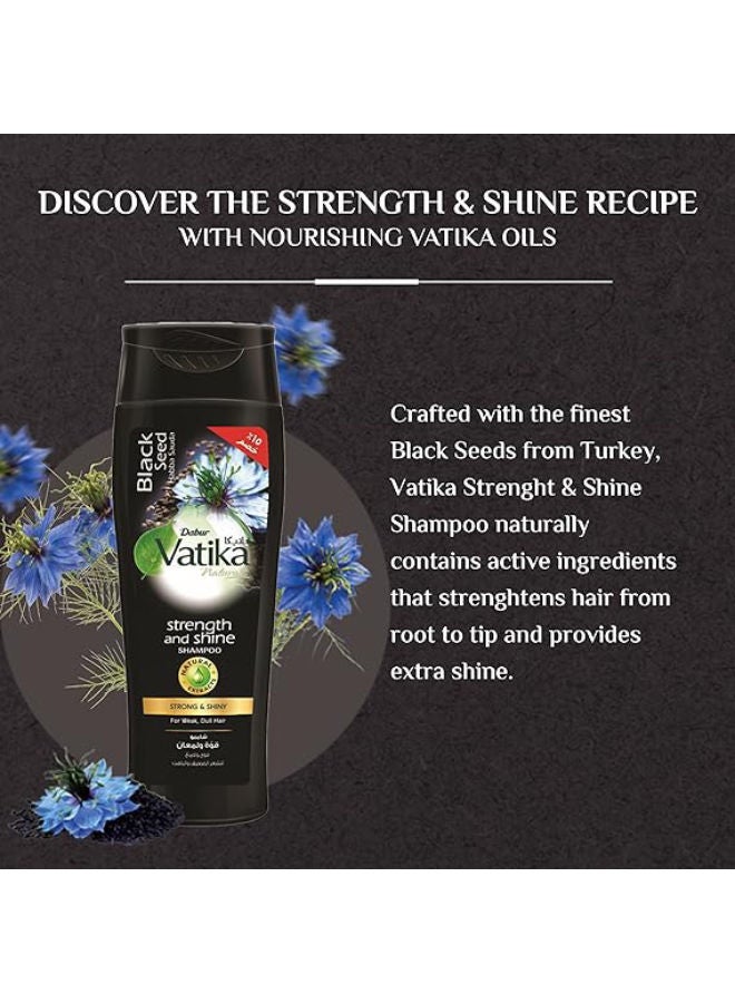 Dabur Vatika Naturals Blackseed (Habba Sauda) Shampoo | Natural Extracts | Strength & Shine | For Weak & Dull Hair 180ml - Image 3