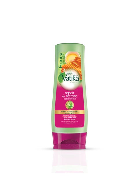 Vatika Naturals Repair & Restore Conditioner | Honey & Egg with Natural Extracts | Repairs & Revitalises Damaged & Split Hair 360.0ml