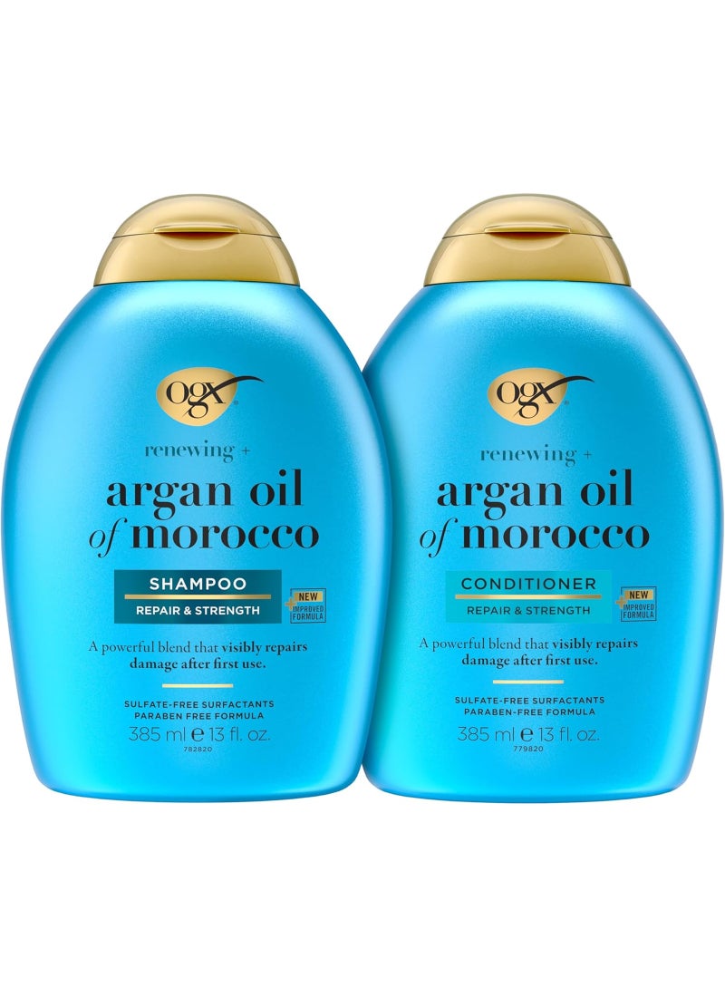 Ogx Shampoo And Conditioner Renewing Plus Argan Oil Of Morocco Set 385ml - Image 2