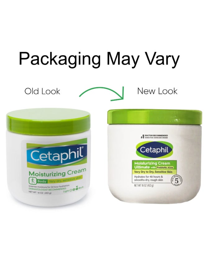 Cetaphil Moisturizing Cream Ultimate With Prebiotic Aloe 16 Oz Packaging May Vary  - Image 2