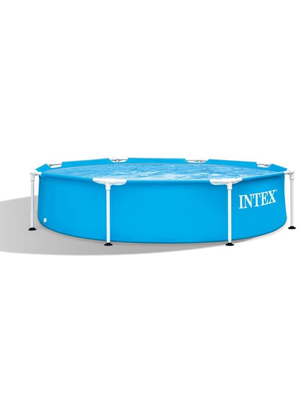 INTEX Metal Frame Round  Blue Swimming Pool 244x51cm - Image 1