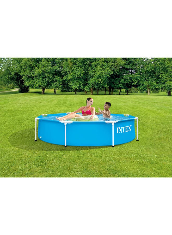 INTEX Metal Frame Round  Blue Swimming Pool 244x51cm - Image 2