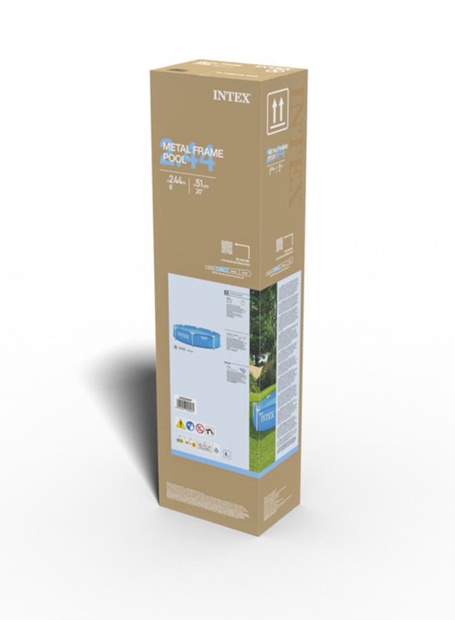 Metal Frame Above Ground Pool 244x51cm - view 4