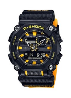 G-SHOCK Men's Round Shape Resin Band Analog & Digital Wrist Watch 52 mm - Yellow - GA-900A-1A9DR  - Image 2