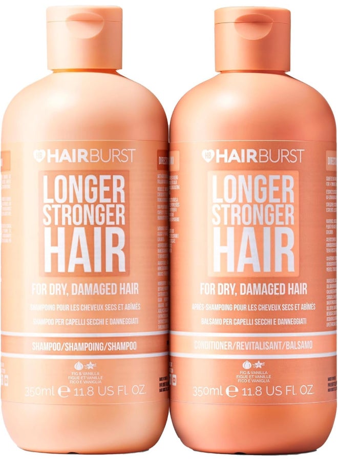 HAIR BURST Hair Burst Moisture-Lock Shampoo & Conditioner – For Dry, Damaged, Color-Treated Hair – With B5, Almond Oil & Fig 350ml  - Image 1