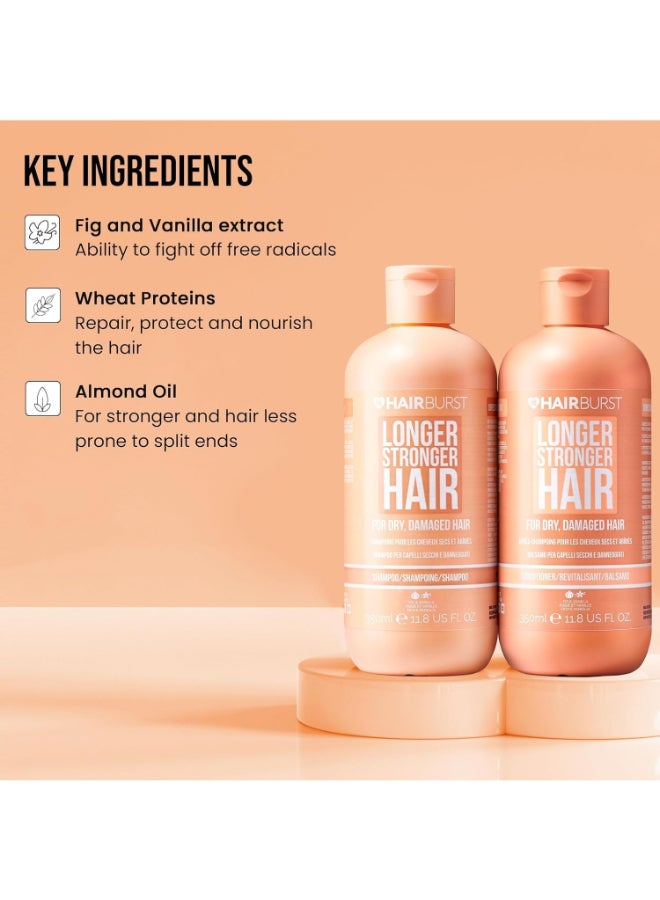 HAIR BURST Hair Burst Moisture-Lock Shampoo & Conditioner – For Dry, Damaged, Color-Treated Hair – With B5, Almond Oil & Fig 350ml  - Image 2