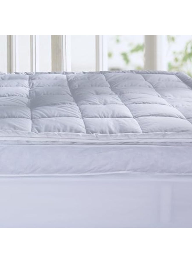 Mattress Super King  Topper Cotton White 200 x 200cm  - Image 3