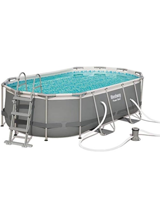 Bestway BWAY POOL POWERSTEEL OVAL 4.27X2.5X1M ‎427x250x100cm  - Image 1