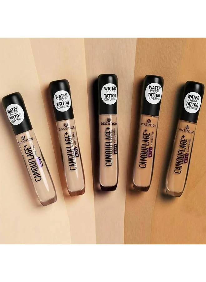 Essence 40 Medium Fawn Camouflage+ Matt Concealer | 40 medium fawn | Waterproof High-Coverage Concealer | Hides Dark Circles Blemishes Spots | Matte Finish Lightweight Natural Look | For All Skin Tones | 5 ml 40 Medium Fawn for Women | Best Price UAE