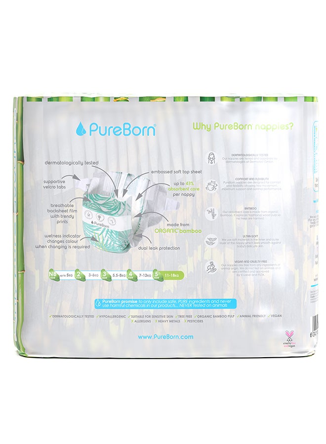 PureBorn Organic Bamboo Diapers Size 5 (11-18kg) 22 Count - Image 3