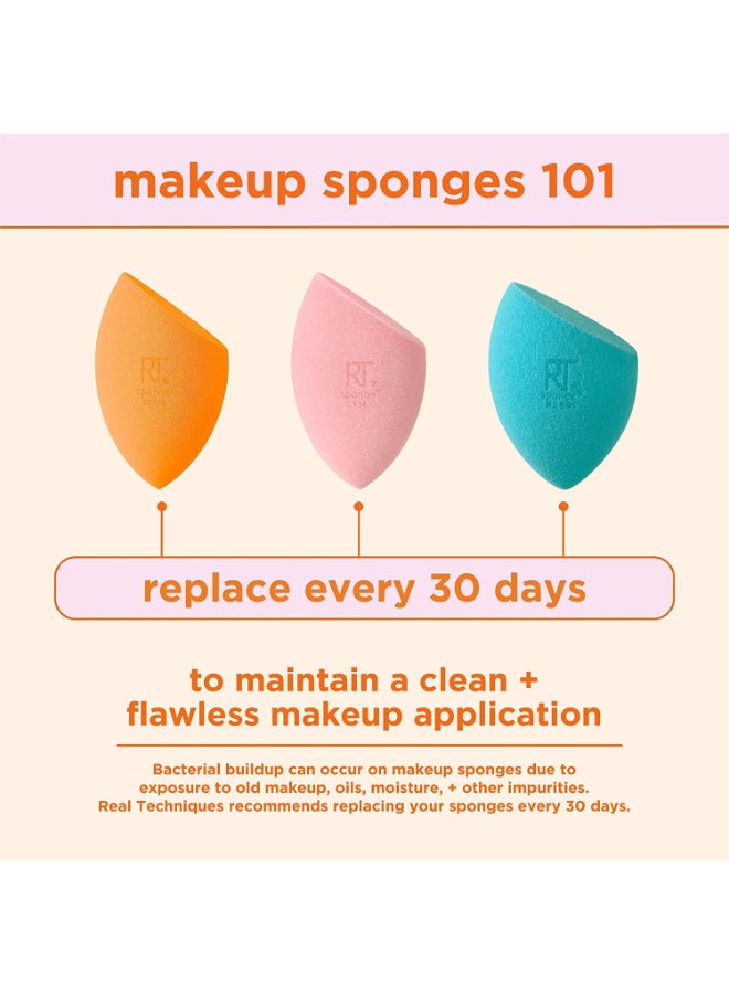 REAL TECHNIQUES - Miracle Powder Sponge Makeup Blender Pink - Image 1
