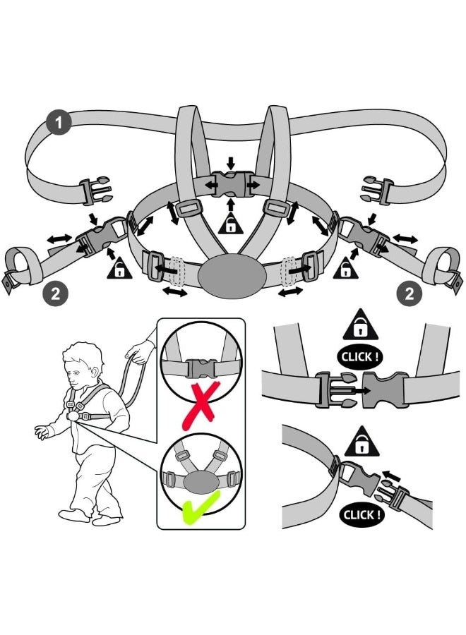 Clippasafe Teddy Pattern Safety Harness And Reins  - Image 3
