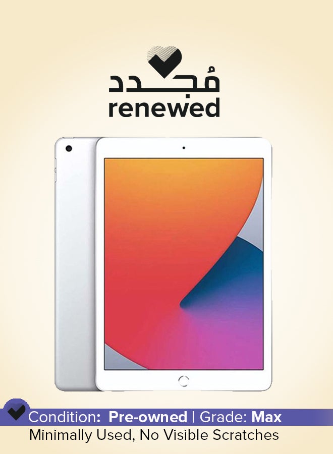Apple Renewed - iPad - 2020 (8th Gen) 10.2inch 32GB WiFi Silver With Facetime - Image 1