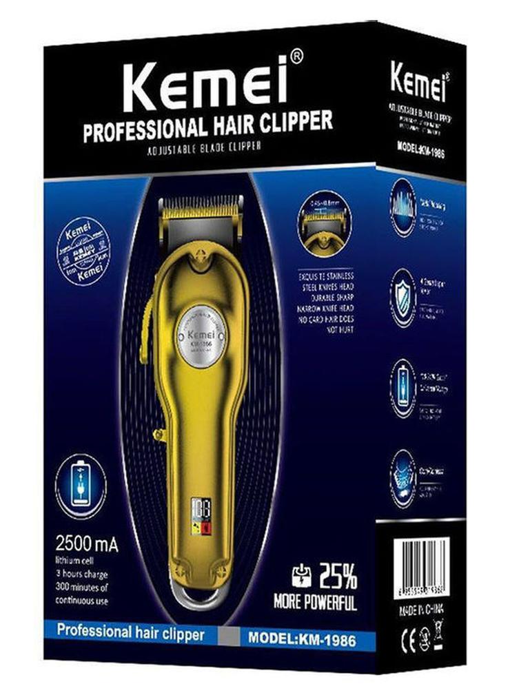 كيمي ماكينة قص الشعر الاحترافية KM-1986 ذهبي - Image 1