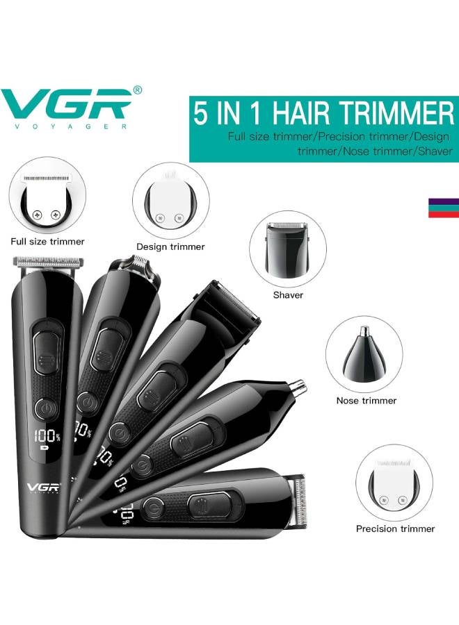 في جي آر ماكينة حلاقة كهربائية 175 5 في 1 أسود - Image 5