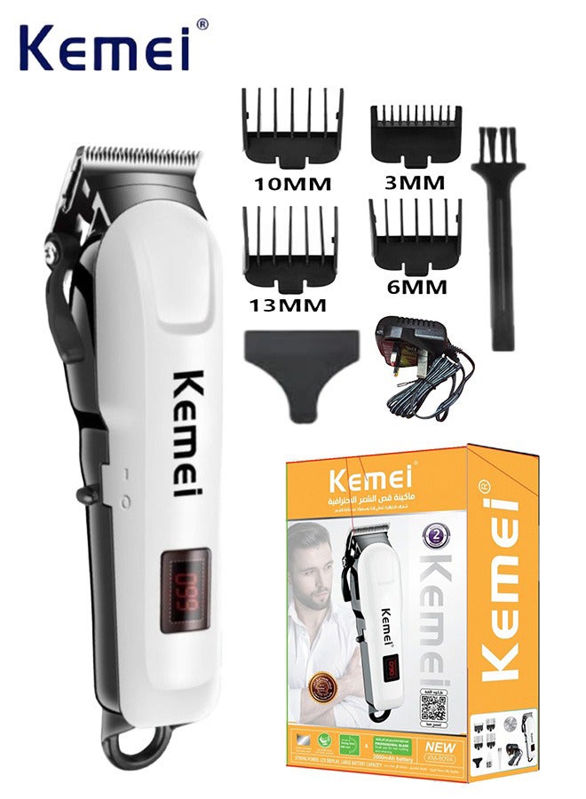 Kemei - KM-809A Electric Trimmer White/Black - Image 1