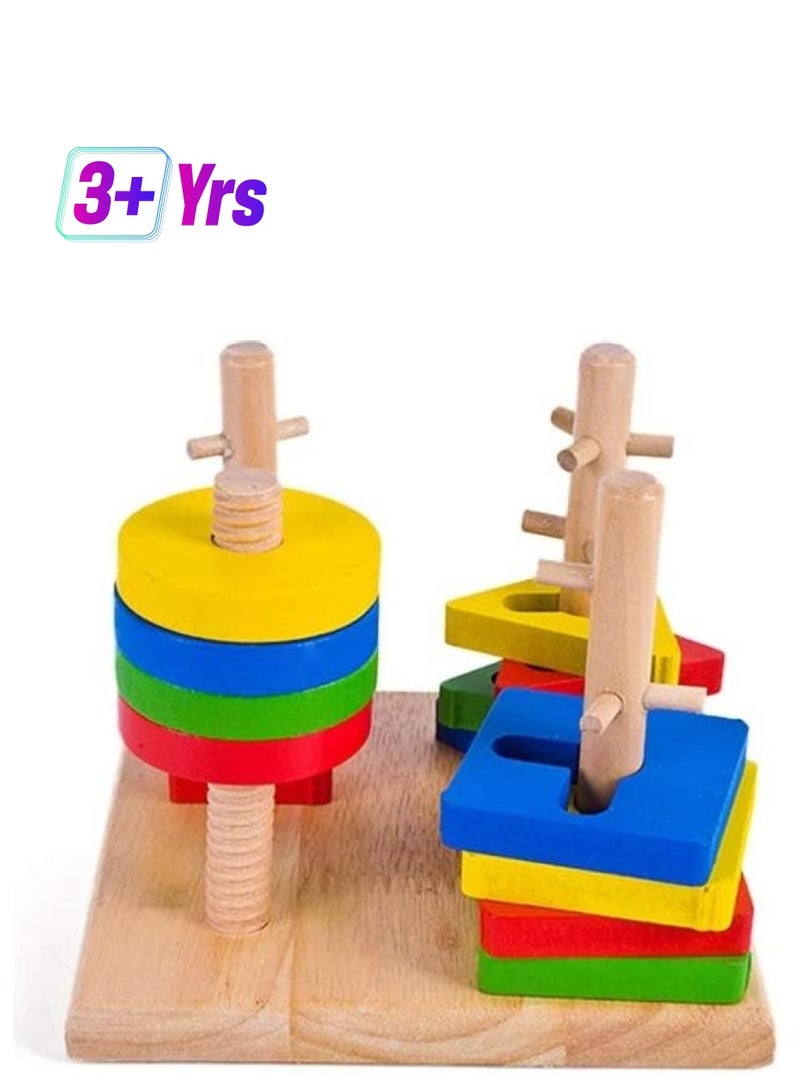 لوح ذكاء هندسي من الخشب ARK0725 أكبر من3 سنوات - Image 1