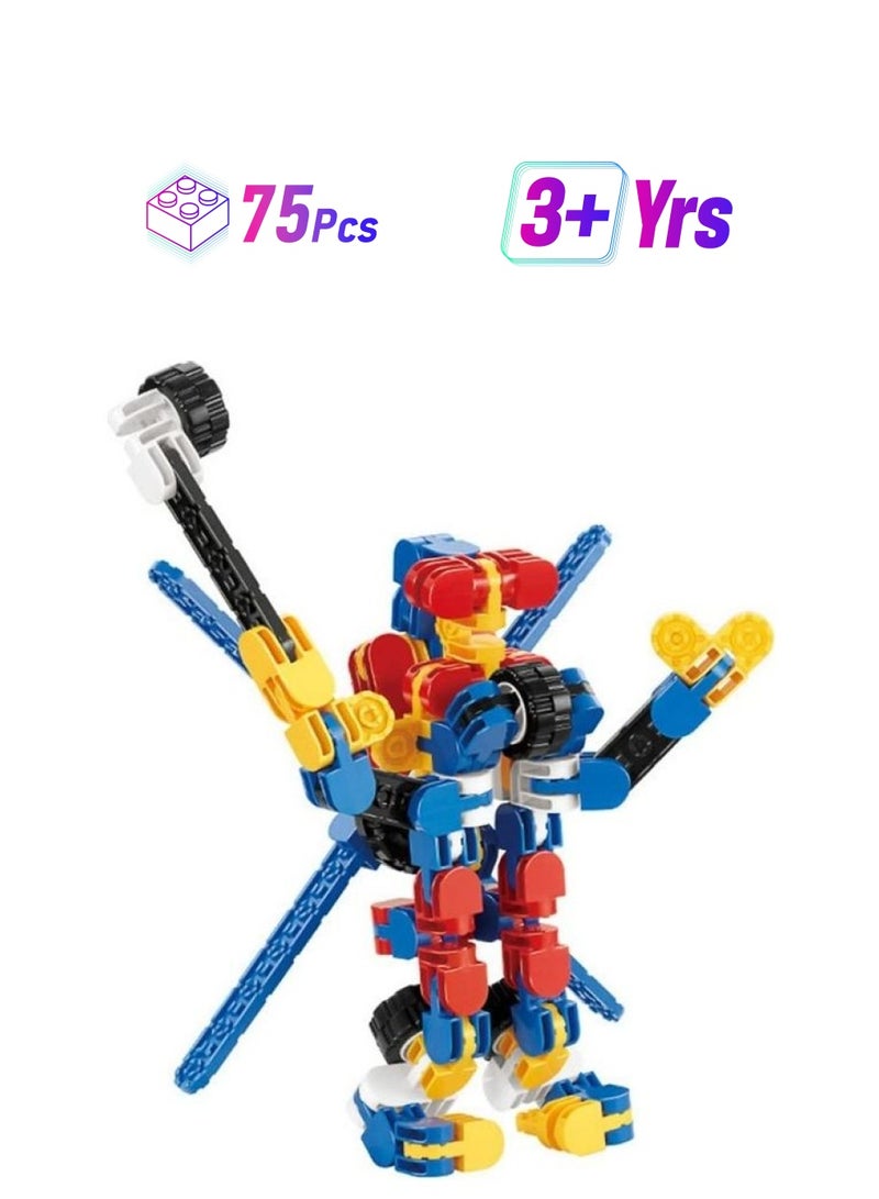 ARK0740 75-Piece Transformable Construction Building Block Set 75 3+ Years - Image 1