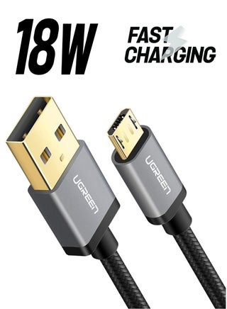 Micro USB Cable 2M Nylon Braided Wire Fast Quick Charger Cord USB to Micro USB 2.0 Android Charging Cord Compatible with Note, Nexus, Nokia, PS4 Black - pnsku/N43500162A/45/_/1738266435/a5bc1552-3fca-4d48-8818-4d57336bf97c
