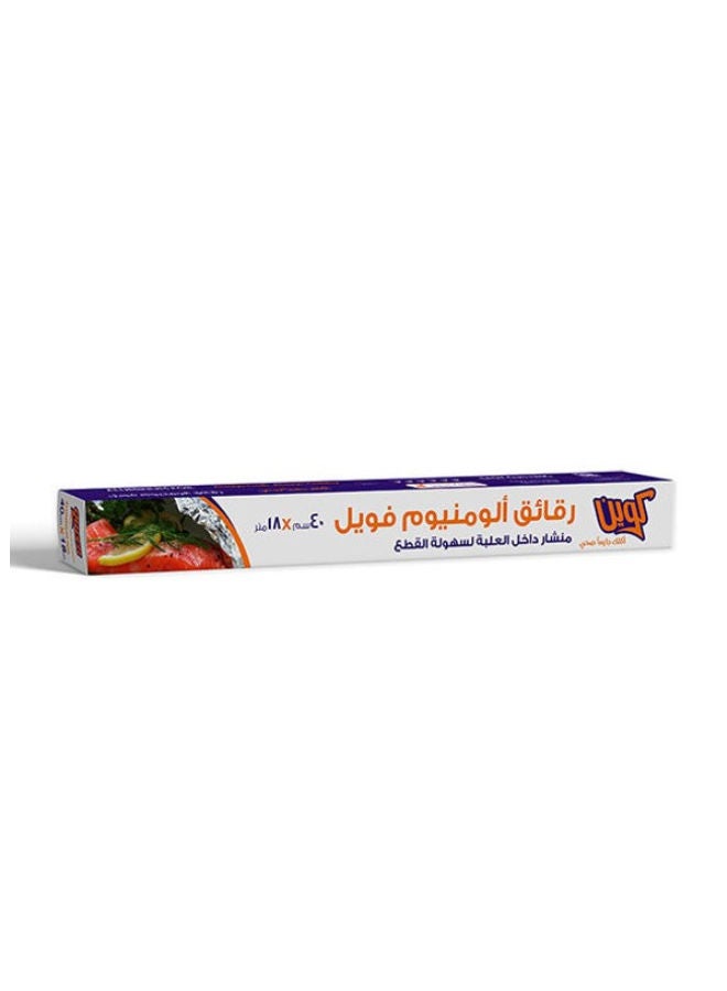 Queen - Aluminium Foil With Cutter Silver 40 cm x 18meter - Image 1