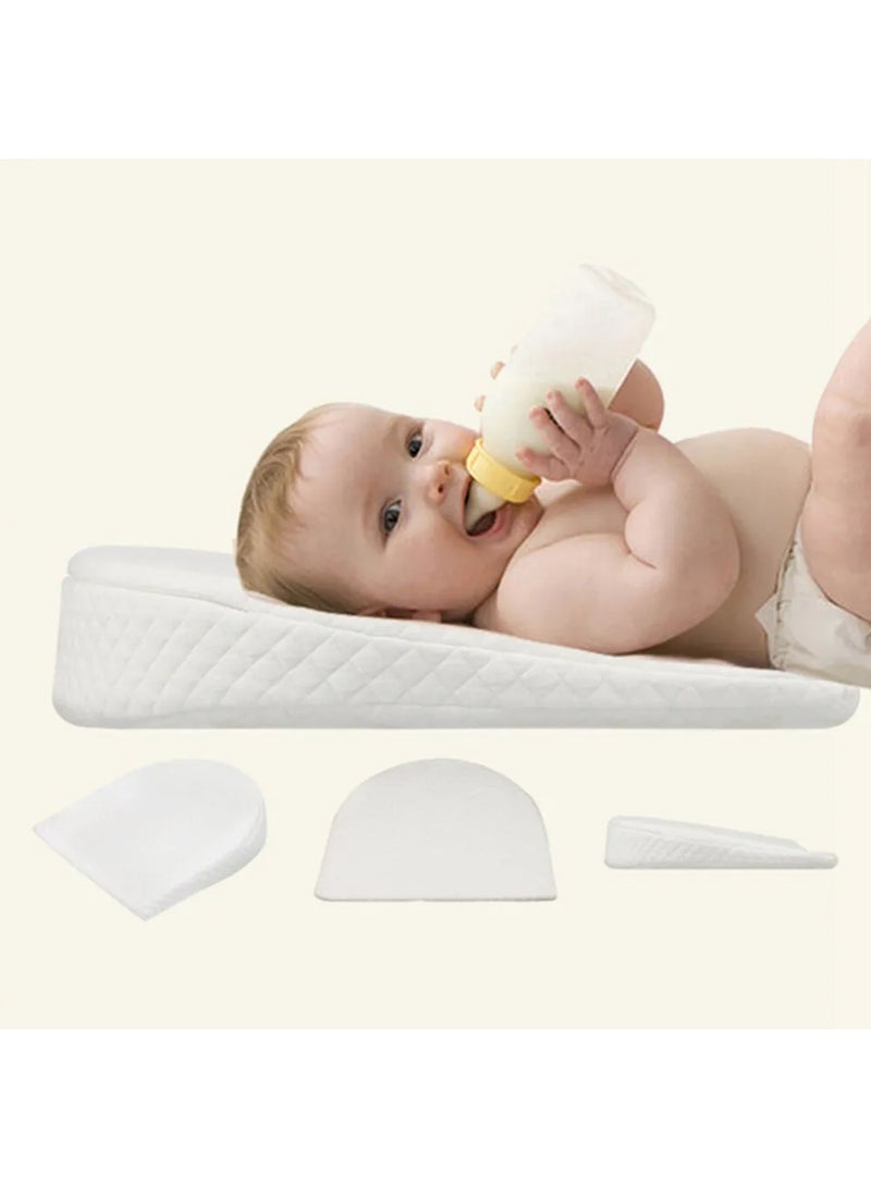 Comfort Anti-Spit Milk Baby Crib Triangle Pillow - White  - Image 3