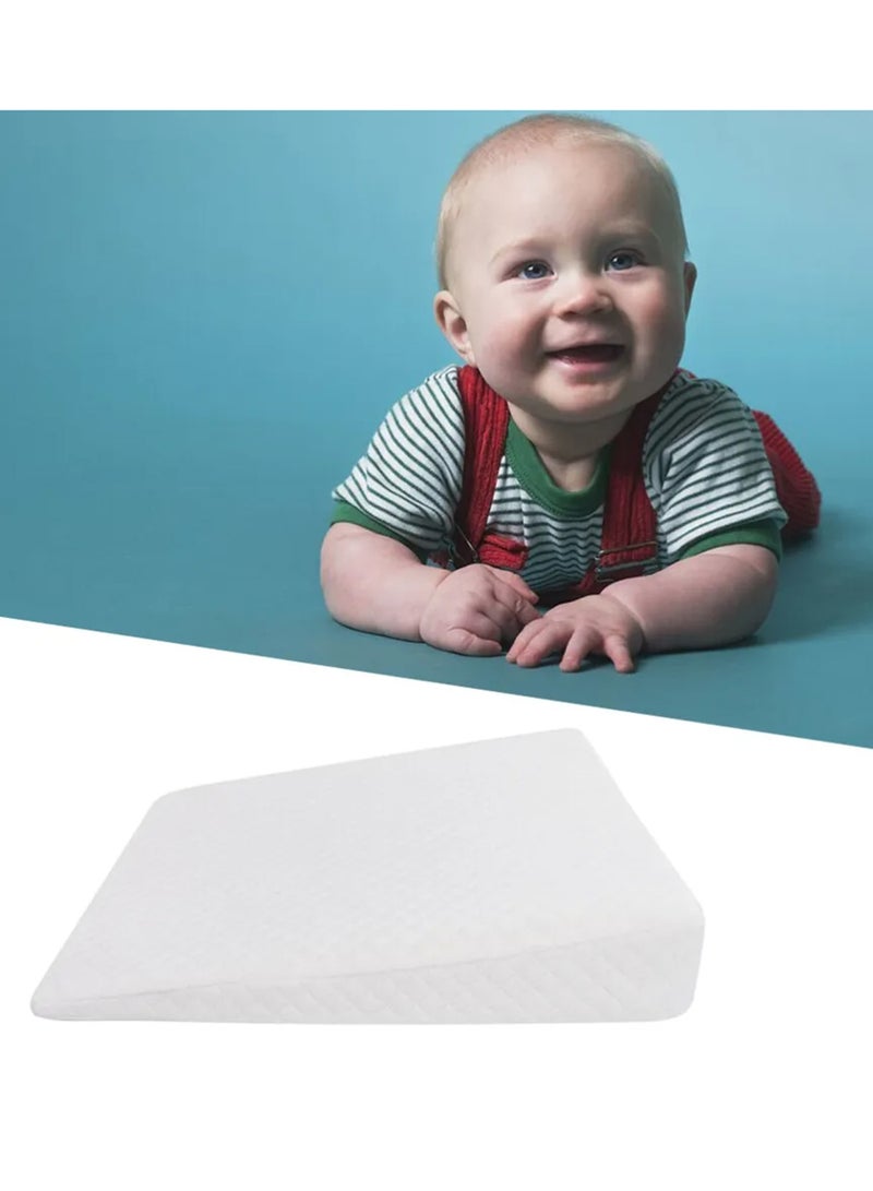 Comfort Anti-Spit Milk Baby Crib Triangle Pillow - White  - Image 5