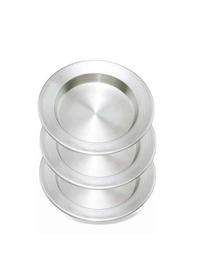 ايدا طقم كنافة من الألومنيوم مكون من 3 قطع فضي 22سم - Image 1