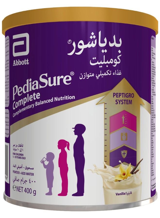 Pediasure Complete Peptigro Vanilla, 1-10 Years 400grams  - Image 1