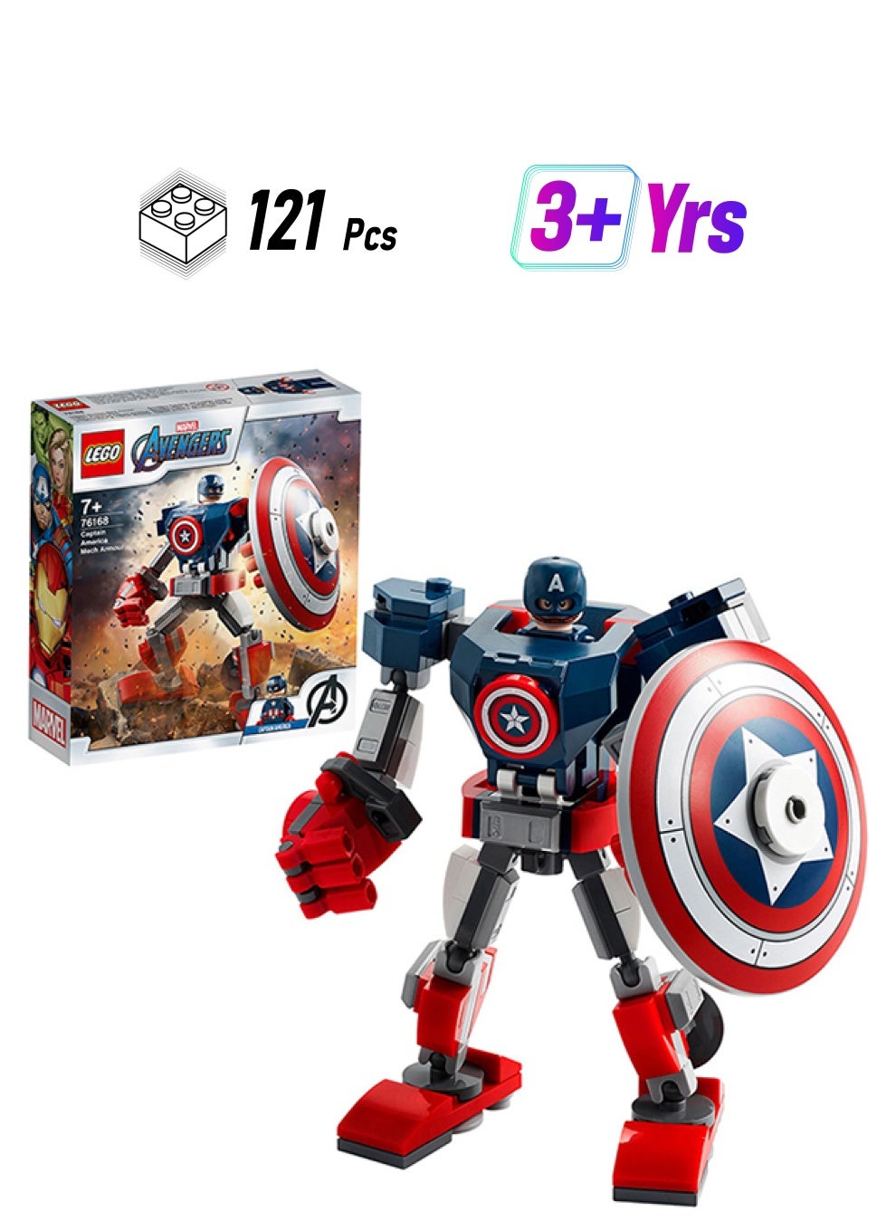 Captain America Lego Mech LEGO Captain America Mech Armor 76168