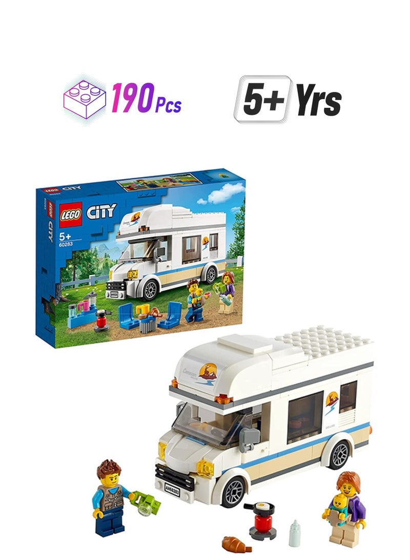 LEGO 6327954 6327954 City Holiday Camper Van 60283 Building Kit; Toy Camper Van With Furnished Interior; Holiday Playset Including 2 Minifigures And A Baby Figure; A Treat For Boys And Girls Who Love Lego Playsets (190 Pieces) 5+ Years 190 5+ Years - Image 1