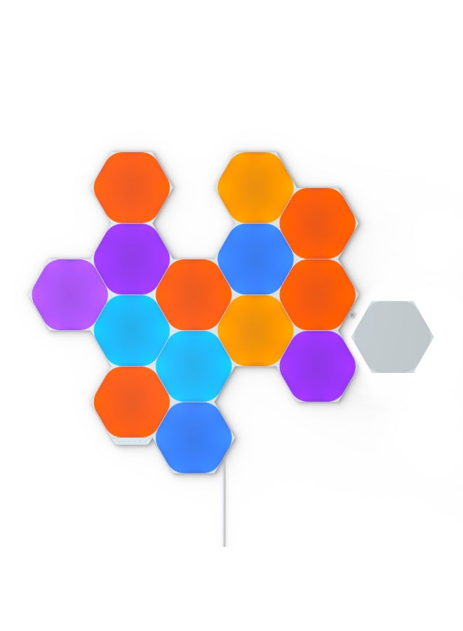 Nanoleaf Shapes Hexagons Starter Kit - 15 Pack - Smart WiFi LED Light ...