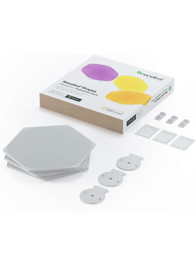 Nanoleaf - Shapes Hexagons Expansion Kit - 3 Pack - Smart WiFi LED Light Panel System With Music Visualizer, Instant Wall Decoration, Home or Office Use, 16M+ Colors, Low Energy Consumption, Gaming Lights White 23 x 11.4 x 20cm - Image 1