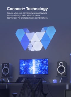 Nanoleaf Shapes Hexagons Expansion Kit - 3 Pack - Smart WiFi LED Light Panel System With Music Visualizer, Instant Wall Decoration, Home or Office Use, 16M+ Colors, Low Energy Consumption, Gaming Lights White 23 x 11.4 x 20cm  - Image 3