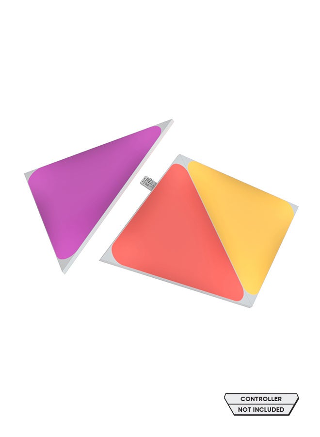 Shapes Triangles Expansion Kit - 3 Pack - Smart WiFi LED Light Panel System With Music Visualizer, Instant Wall Decoration, Home or Office Use, Low Energy Consumption, Gaming Lights multicolour 