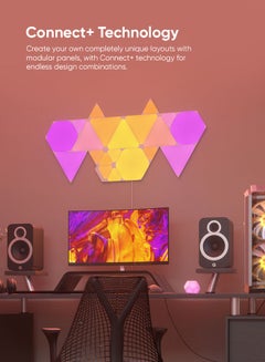 Nanoleaf Shapes Triangles Expansion Kit - 3 Pack - Smart WiFi LED Light Panel System With Music Visualizer, Instant Wall Decoration, Home or Office Use, Low Energy Consumption, Gaming Lights multicolour  - Image 3