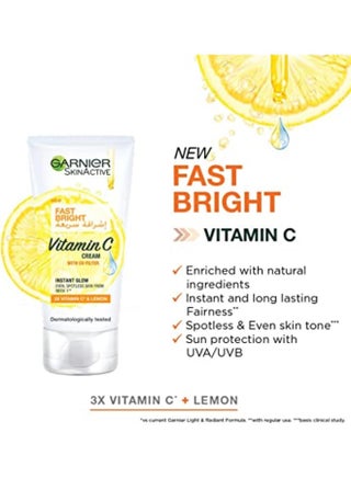 كريم SkinActive Fast Bright مع 3x فيتامين C ليمون أبيض 100 مل 100ملليلتر - view 2
