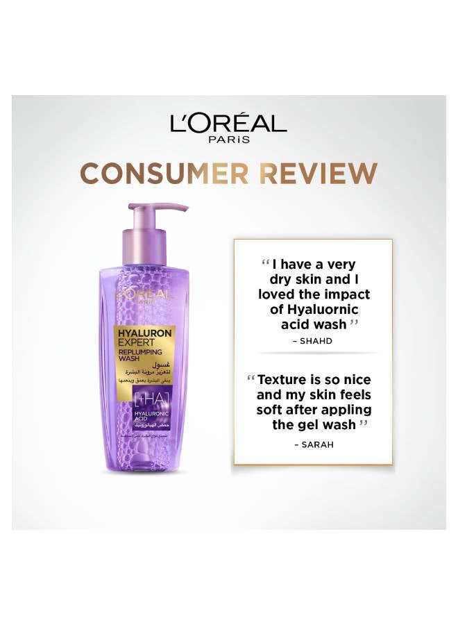 Hyaluron Expert Replumping Gel Wash with Hyaluronic Acid-Rehydrates,
Smoothes & Deepy purifies the skin - 200ml