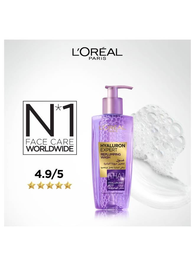 Hyaluron Expert Replumping Gel Wash with Hyaluronic Acid-Rehydrates,
Smoothes & Deepy purifies the skin - 200ml