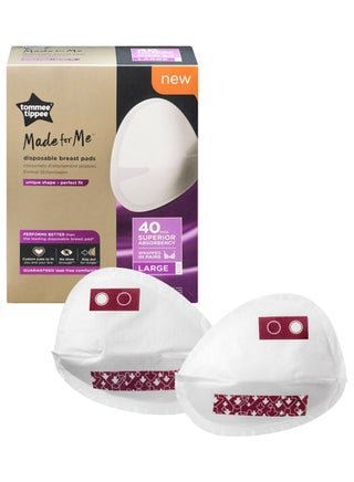 Made for Me Daily Disposable Breast Pads, Soft, Absorbent and Leak-Free, Contoured Shape, Adhesive Patch, Large, Pack of 40 - pnsku/N43679277A/45/_/1702904200/0ad0f0bd-411d-4461-8591-926a6453111c
