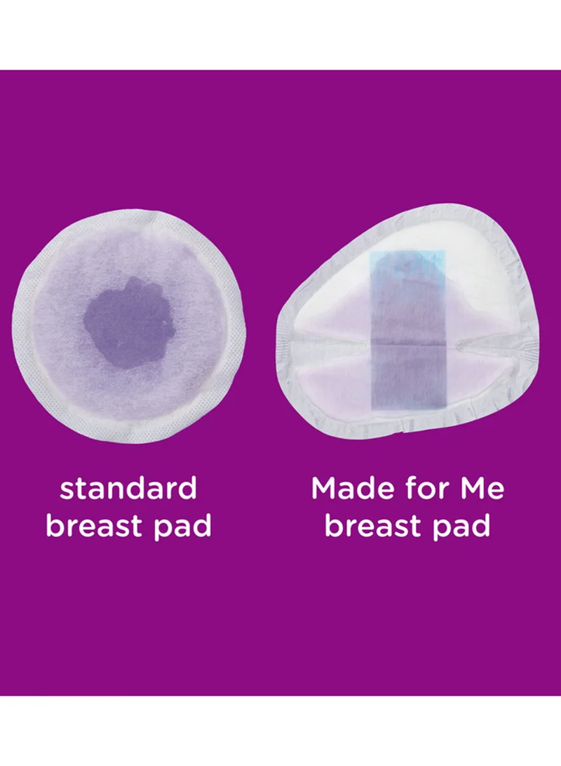 tommee tippee Made for Me Daily Disposable Breast Pads, Soft, Absorbent and Leak-Free, Contoured Shape, Adhesive Patch, Large, Pack of 40
