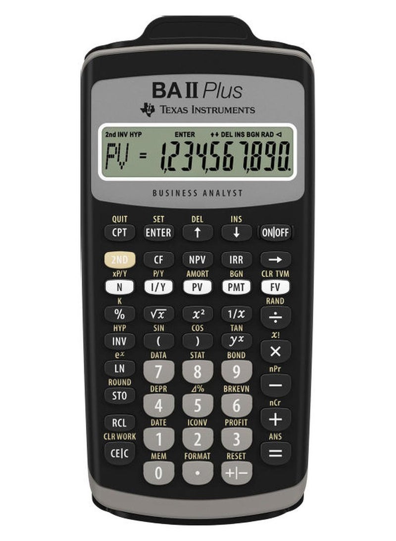 تاكساس إنسترومنتس آلة حاسبة BA II Plus أسود/ رمادي