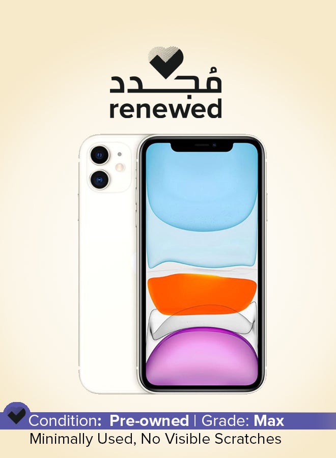 Apple Renewed - iPhone 11 64GB White 4G - International Version - Image 1