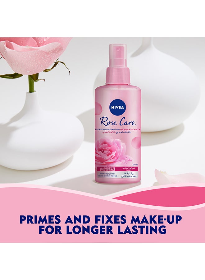 Nivea Organic Rose Water Hydrating Face Mist Clear 150ml - Image 3