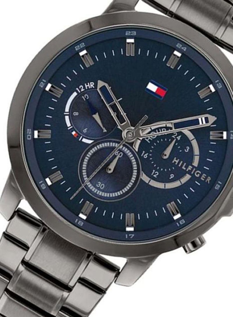 TOMMY HILFIGER Men's Jameson Round Shape Metal Chronograph Wrist Watch 46 mm - Grey - 1791796 - Image 5