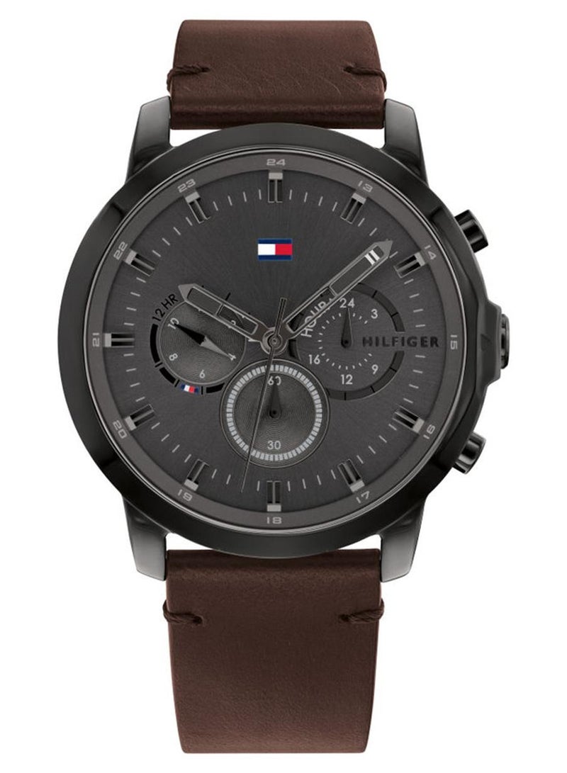 TOMMY HILFIGER Men's Leather Analog Wrist Watch 1791799 - Image 1